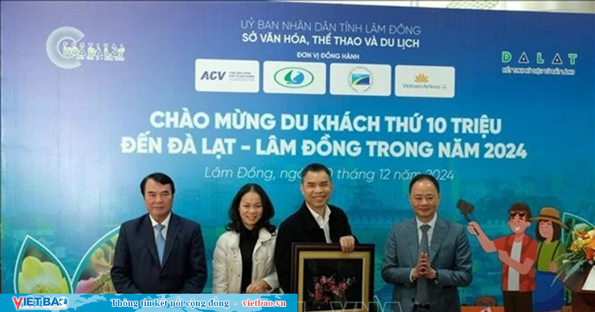 Lâm Đơng chơo đưn 10 triệu du khách trong năm 2024