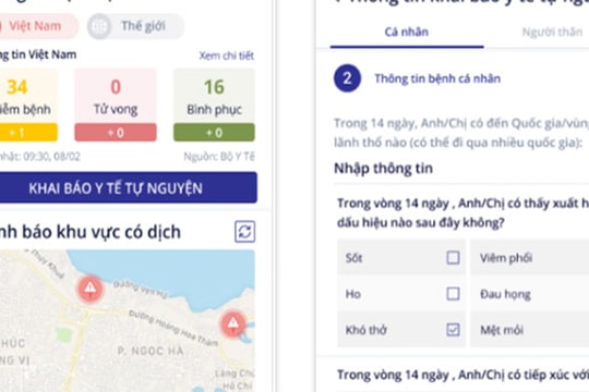 Hướng dẫn khai báo y tế tự nguyện qua ứng dụng NCOVI
