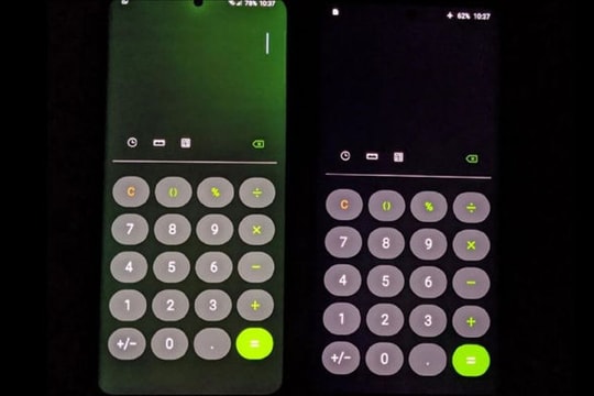 Màn hình điện thoại Samsung cũng bị lỗi ám xanh giống iPhone