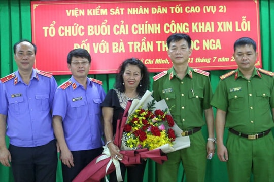 Viện KSND Tối cao xin lỗi công khai luật gia Trần Thị Ngọc Nga