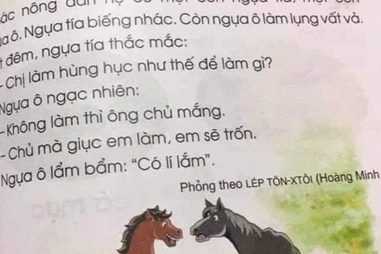 Giải pháp nào với bài đọc bị cho là nhảm nhí trong sách Tiếng Việt 1?