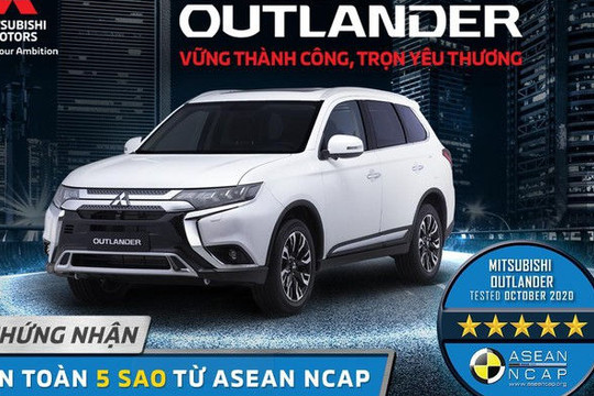 Mitsubishi Outlander lắp tại Việt Nam đạt 5 sao bài kiểm tra an toàn ASEAN NCAP