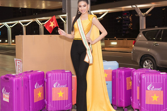 Phải cách ly, Ngọc Thảo mang 150kg hành lý sang Thái Lan dự thi