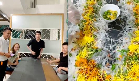 Hồ Quang Hiếu làm bánh tráng trộn 'siêu to', gia nhập team 'Bà Tân vlog'