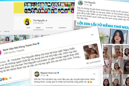 Cộng đồng mạng kêu gọi tẩy chay  vlogger Thơ Nguyễn vì đưa clip phản cảm, không phù hợp trẻ nhỏ