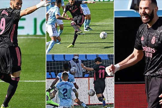 Benzema lập cú đúp, Real Madrid chỉ còn kém Atletico 3 điểm