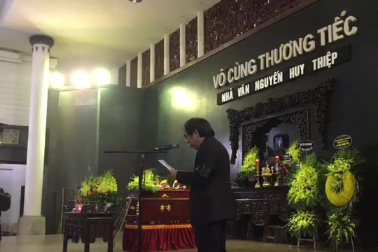 Đông đảo văn nghệ sĩ tiễn biệt 'ông vua' truyện ngắn Nguyễn Huy Thiệp