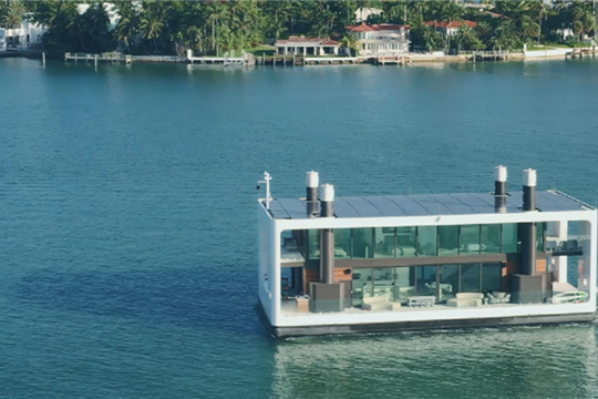 Dinh thự 400 m2 trên mặt nước tự vận hành bằng năng lượng xanh
