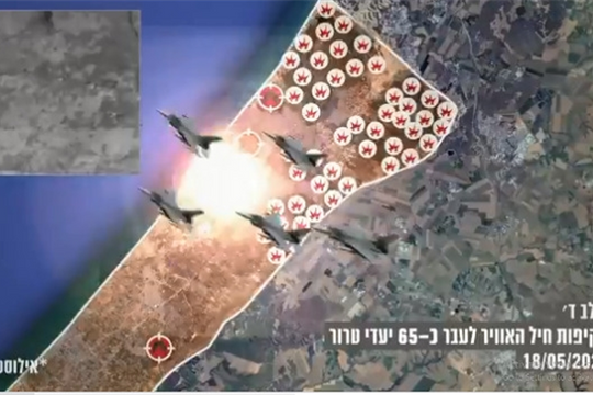 52 máy bay Israel rải hơn 120 quả bom cày nát đường hầm chiến lược của Hamas
