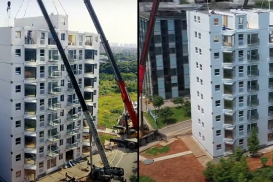 Công ty Trung Quốc xây chung cư 10 tầng trong vòng chưa đầy 29 giờ