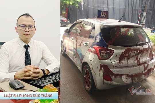 Hành vi tạt sơn lên taxi ở Linh Đàm có thể bị phạt tù đến 20 năm
