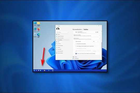 Cách canh trái thanh taskbar trên Windows 11