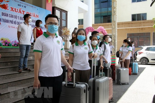 60 cán bộ, y bác sỹ Nghệ An tăng viện cho Thành phố Hồ Chí Minh