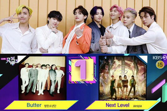 BTS vượt qua aespa để giành cúp No.1: 'Butter' lập kỷ lục điểm số Music Bank năm 2021 mà không cần quảng bá
