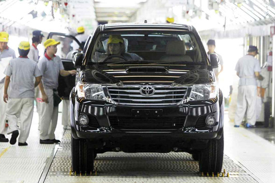 Toyota ngừng hoạt động cả ba nhà máy ở Thái Lan do thiếu phụ tùng