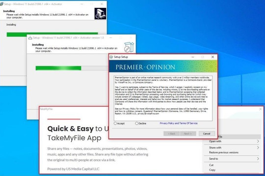 Trình cài đặt Windows 11 giả mạo được dùng để phát tán mã độc