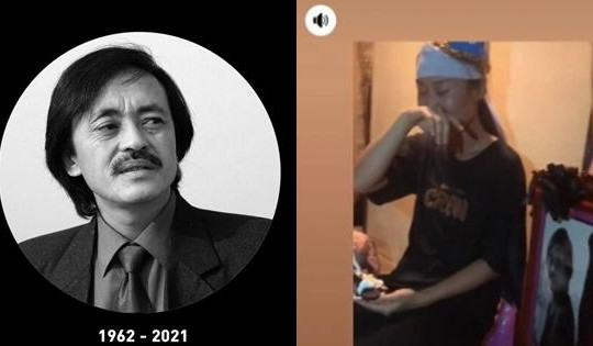 Cảnh gia đình cố nghệ sĩ Giang Còi đón sinh nhật trong nước mắt