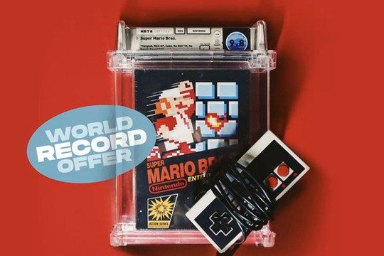 Sau màn đấu giá 1,5 triệu USD, băng điện tử Mario lại lập kỷ lục mới với giá 2 triệu USD
