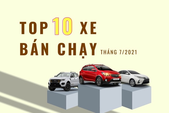 Top 10 xe bán chạy tháng 7/2021: VinFast Fadil tiếp tục đăng quang