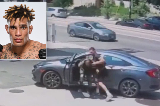 Trộm ô tô số "nhọ" gặp phải võ sĩ UFC, nổ máy lùi xe mà không thoát