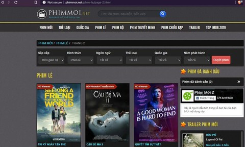 TPHCM: Khởi tố vụ án, truy tìm nhóm lập website phimmoi.net chiếu phim lậu