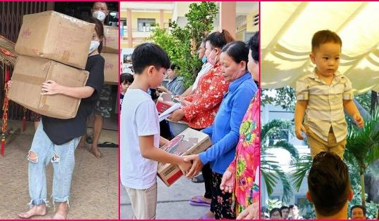 Con sao Việt đi từ thiện: người mặc quần rách bê gạo, người làm xiếc