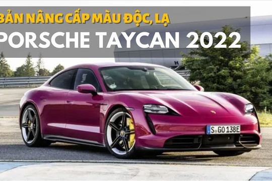 Porsche Taycan 2022: Bổ sung công nghệ, màu cực độc