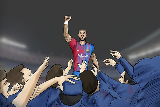 Ảnh chế: Barca tìm được "thủ lĩnh" mới thay thế cho Lionel Messi