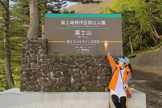 Cô gái Việt thoả ước mơ chinh phục núi Phú Sĩ