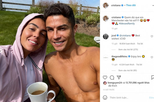 Ronaldo gây “bão mạng” khi chia sẻ về cuộc sống mới ở Manchester