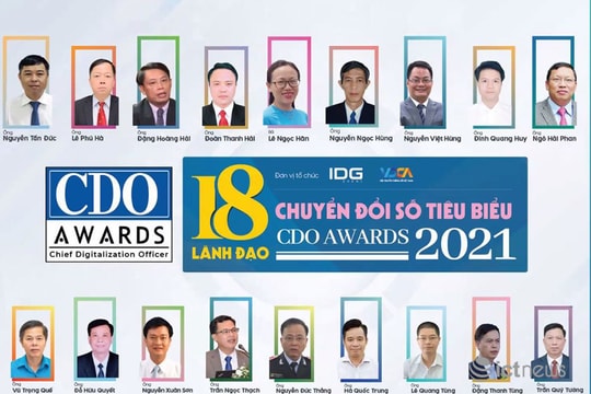 18 lãnh đạo chuyển đổi số Việt Nam tiêu biểu năm 2021