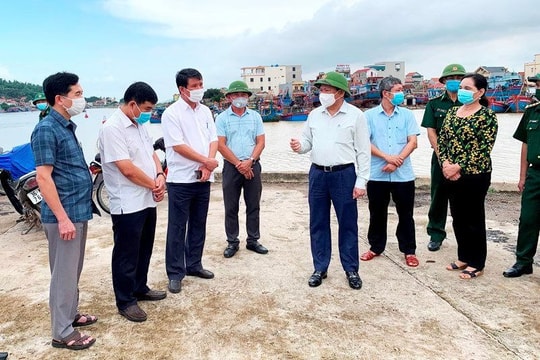 Lãnh đạo tỉnh Thanh Hóa kiểm tra công tác phòng chống bão ở các huyện