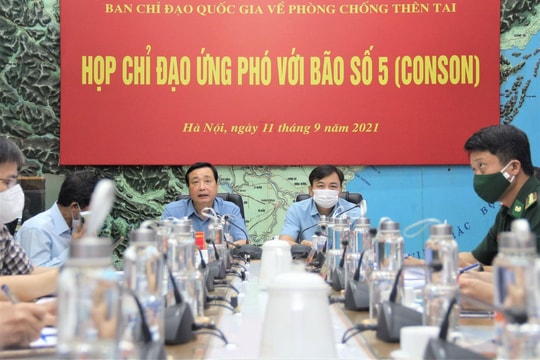 Họp chỉ đạo công tác ứng phó bão Conson và mưa lũ lớn