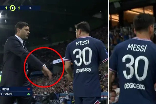 Ligue 1: Bị thay ra sân, Messi không thèm bắt tay Pochettino