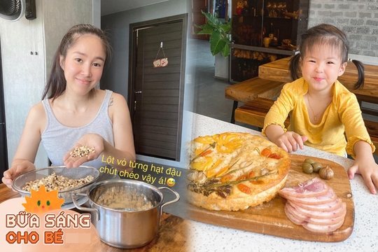 Học diễn viên Lê Phương thức đến 2 rưỡi đêm làm đồ ăn sáng cho con gái với nguyên liệu từ việc ''dọn tủ lạnh”