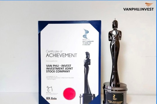 Văn Phú – Invest được vinh danh giải thưởng “Nơi làm việc tốt nhất Châu Á” ngay trong lần đầu tham dự