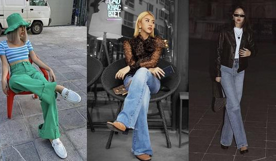 Quỳnh Anh Shyn phối jeans ống rộng không dìm dáng lại trendy