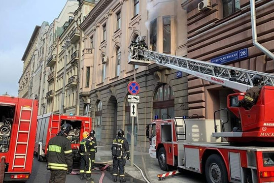 Hỏa hoạn tại tòa nhà có trụ sở Thương vụ Việt Nam tại Nga, không có thương vong