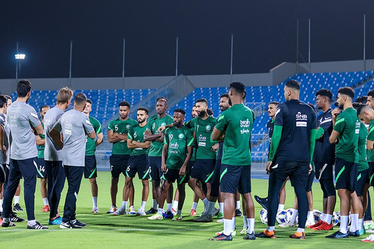 Tuyển Saudi Arabia tập kín trước trận gặp tuyển Việt Nam