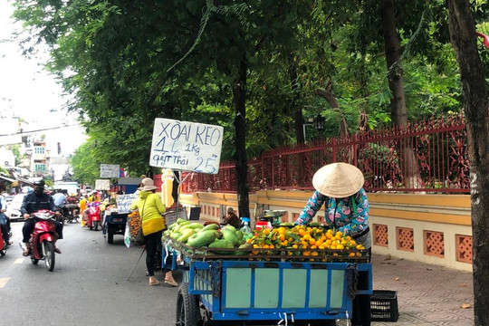 Trái cây vỉa hè, xe đẩy bán giá rẻ bất ngờ ở TPHCM