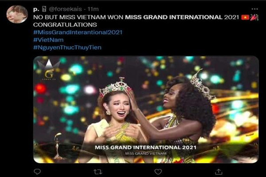 Phản ứng của netizen quốc tế khi Thùy Tiên đăng quang Miss Grand International 2021