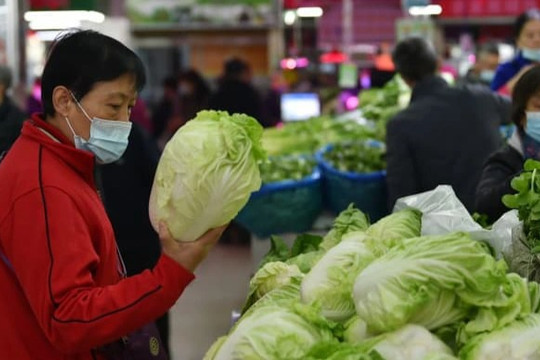 Giá rau Trung Quốc tăng vọt 30,6%