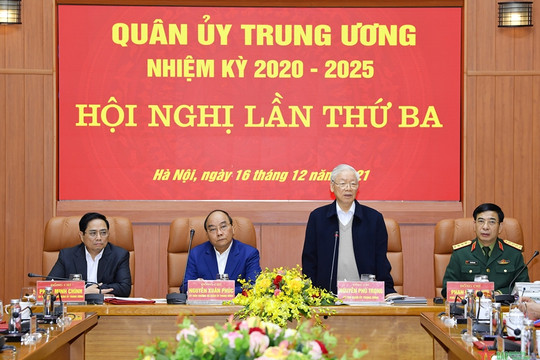 Tổng Bí thư Nguyễn Phú Trọng chủ trì Hội nghị Quân ủy Trung ương lần thứ 3