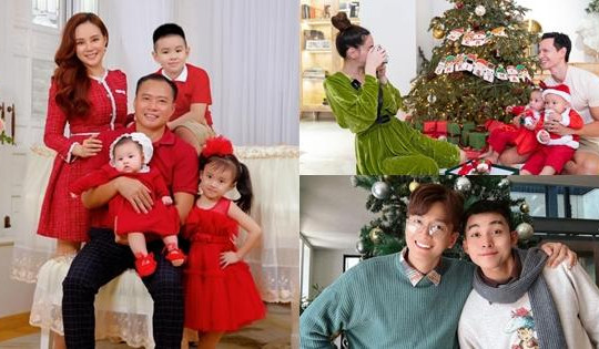 Sao Việt rộn ràng đón Noel: Gia đình Vy Oanh chiếm spotlight