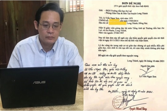 Thầy giáo ở Đồng Nai viết đơn xin nghỉ vì ‘vấn nạn dối trá’ được thôi việc