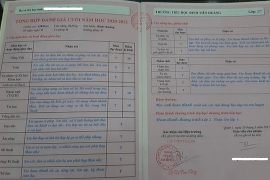 Bảng điểm của bé gái 8 tuổi ở TP.HCM lột trần sự dối trá của mẹ kế: Đánh bé vì chậm hiểu ư?