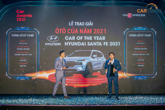 Hyundai Santa Fe lên ngôi tại lễ trao giải Ô tô của năm 2021