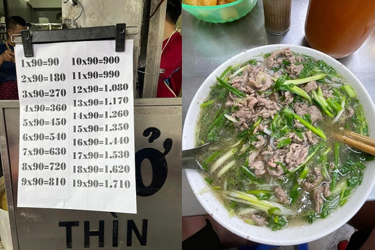 MXH dậy sóng vì quán phở nổi tiếng Hà Nội tăng giá lên 90.000 đồng/bát