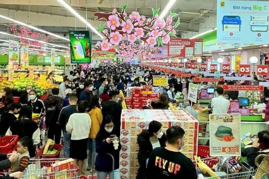 Biển người sắm Tết tại siêu thị Big C Hà Nội