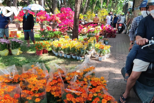 Chợ hoa Xuân ở TP.HCM nghỉ bán, dọn dẹp để trả mặt bằng